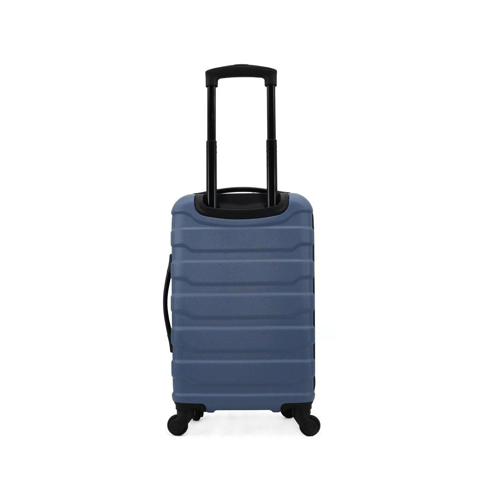 Protege 1 Piece 20" Hard Side Carry-On ABS Luggage with 2 Packing Cubes Blue