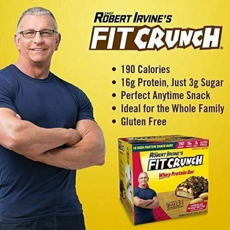 2 Packs FITCRUNCH Snack Size Protein Bars Just 3G of Sugar & Soft Cake Core