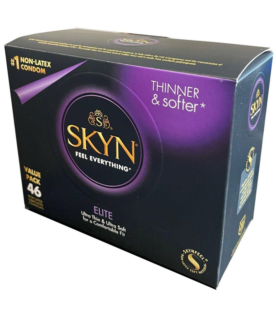 🔥 SKYN FEEL EVERYTHING ELITE CONDOM 46 Pack NON-LATEX & LUBRICATED 🔥