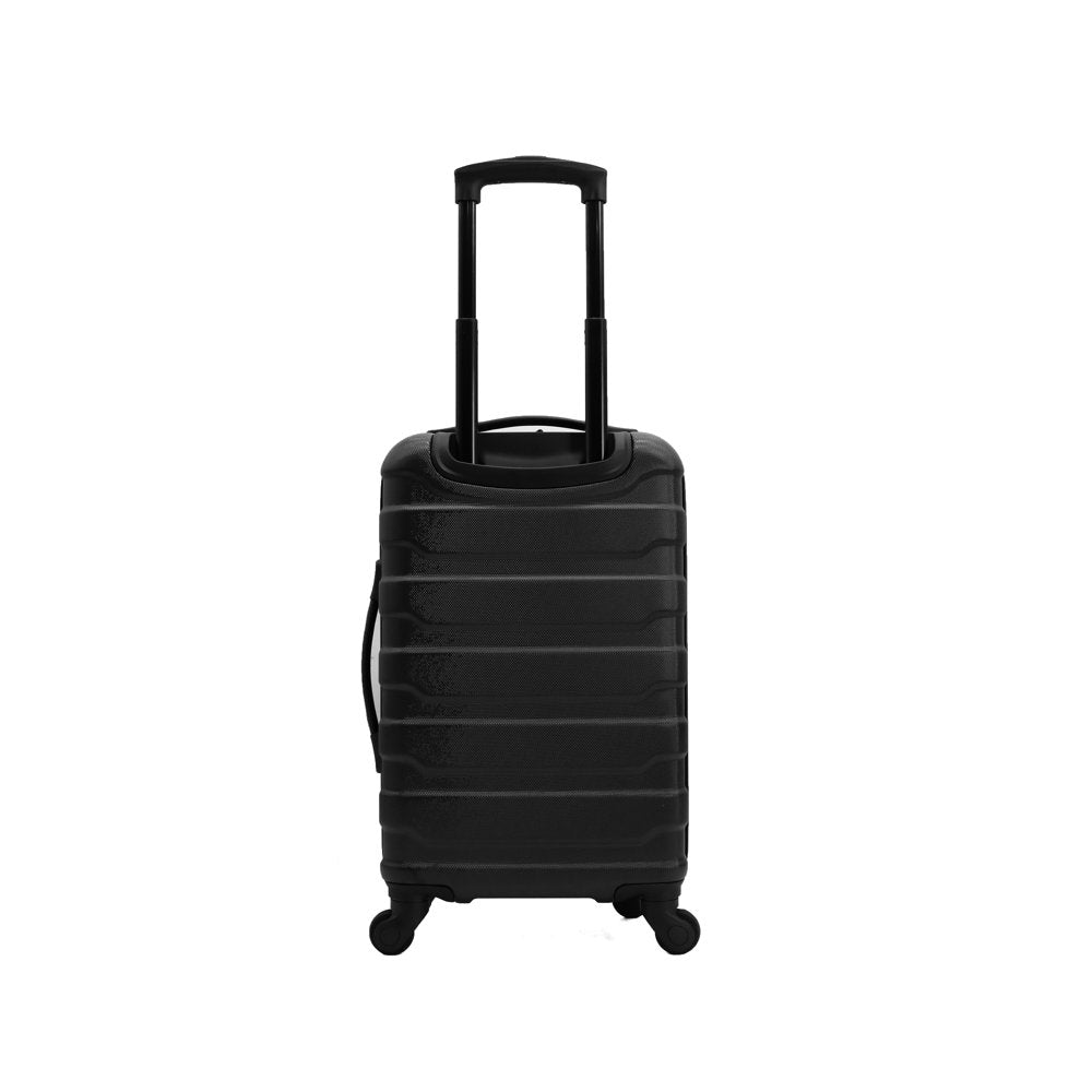 Protege 1 Piece 20" Hardside Carry-On ABS Luggage with 2 Packing Cubes Black