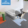 Petfamily Extra Large Cat Litter Box, Color Grey, Jumbo Hooded, 21.60 X 17.80 X 17.30 In