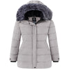 Wantdo Women'S Winter Jacket Quilted Puffer Coat Thicken Outerwear Jacket Gray M