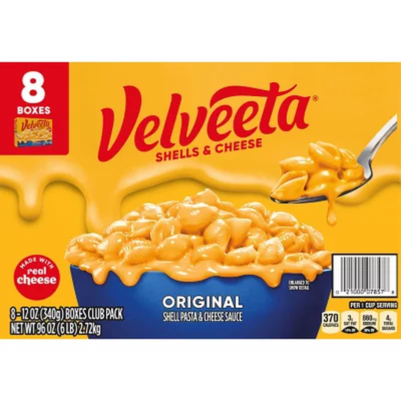 Velveeta Shells and Cheese Original Mac and Cheese Meal (12 Oz., 8 Pk.)