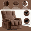 JONPONY Massage Rocker Recliner Chair with Vibration Massage and Heat Ergonomic Lounge Chair for Living Room with Rocking Function and Side Pocket, 2 Cup Holders, USB Charge Port,Brown