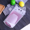 50PCS Plastic Liquid Bag + 50Pcs Straw Juice Coffee Drinks Kitchen Vertical Seal Pouches Frosted Disposable Reclosable for Party