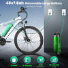 Gocio 500W Electric Bike 26" Electric Bicycle for Adults with Cruise Control System Ebike, Mountain Bike with Removable 375Wh Lithium-Ion Battery 50 Miles, 21 Speed Commuter Bike for Man Woman