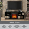 Mainstays Fireplace TV Stand for Tvs up to 65", Black Oak