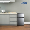 Arctic King 3.2 Cu Ft Two Door Mini Fridge with Freezer, Stainless Steel, E-Star, ARM32D5ASL