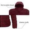 Wantdo Women'S plus Size Winter Coat Hooded Puffer Jacket Warm Winter Parka Wine Red 4X