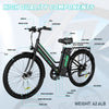 COLORWAY 26" Electric Bike for Woman, 500W Powerful Motor, 36V 12AH Removable Battery E Bike, , Max. Speed 19.9MPH Electric Bicycle