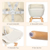 Babyjoy 3 in 1 Convertible Wooden High Chair Baby Toddler Highchair W/ Cushion Beige