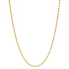 14K Yellow Gold 2.40-2.50MM Solid Rope Chain