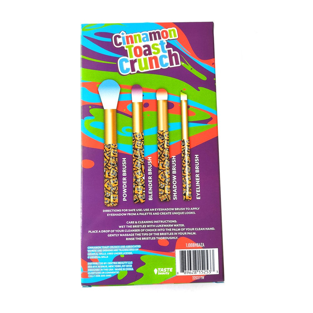 Cinnamon Toast Crunch 4PC Cosmetic Brush Set