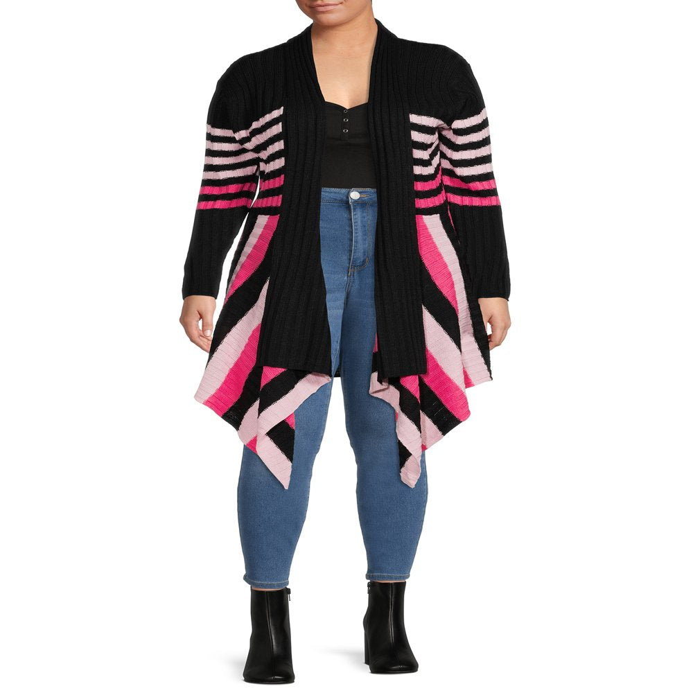 What'S Next Women'S and Women'S plus Size Ribbed Flyaway Cardigan