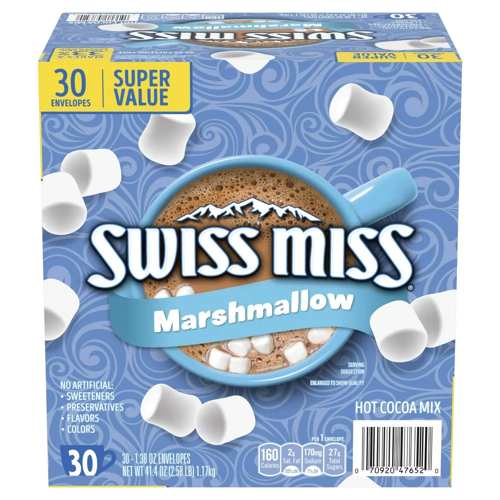 Swiss Miss Classics Hot Chocolate Mix with Marshmallows, 30 - 1.38 Oz Packets