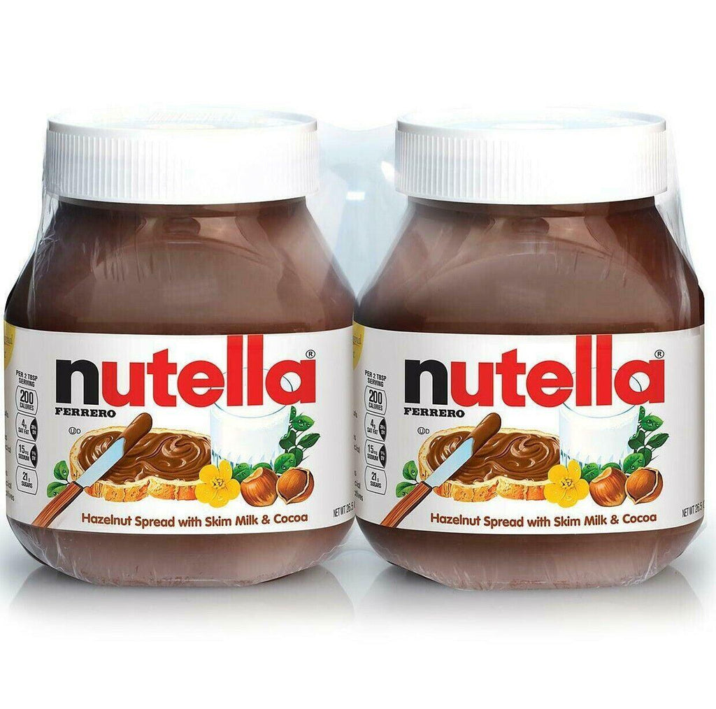 🔥 2Pk Ferrero Nutella Hazelnut Spread with Cocoa 26.5 Oz Large Jar 🔥