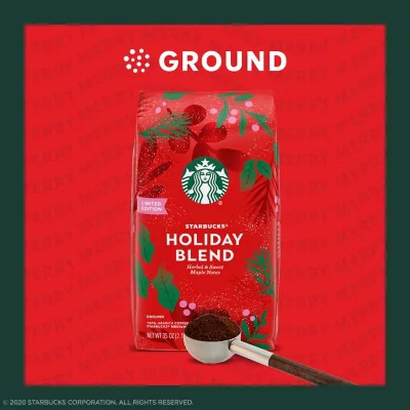 Starbucks Medium Roast Ground Coffee, Holiday Blend (35 Oz.)