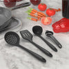 Black Silicone Cooking Utensils Set - 446°F Heat Resistant Kitchen Utensils,Turner Tongs,Spatula,Spoon,Brush,Whisk,Kitchen Utensil Gadgets Tools Set for Nonstick Cookware,Dishwasher Safe (BPA Free)