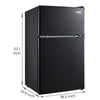 Arctic King 3.2 Cu Ft Two Door Mini Fridge with Freezer, Black, E-Star, ARM32D5ABB