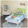 Cocomelon 5Pc Toddler Bedding Set & Blanket, Toddler Bed, Blue, Polyester