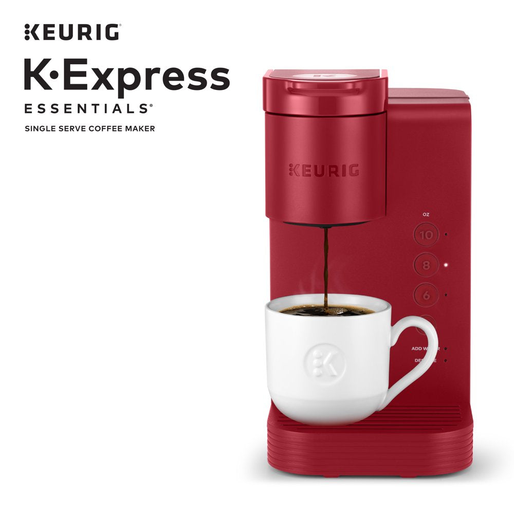 Keurig K-Express Essentials Single-Serve K-Cup Pod Coffee Maker, Red