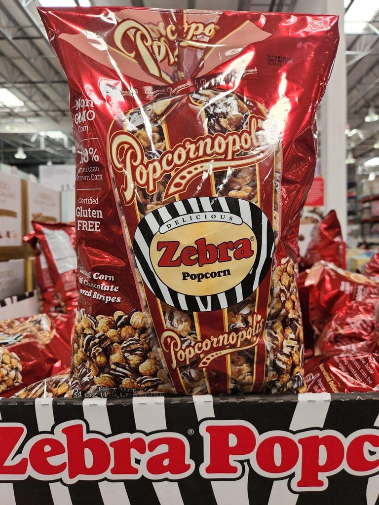 Popcornopolis Zebra Popcorn 24 OZ