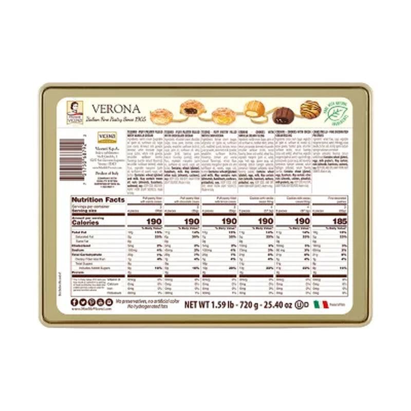 Verona Imported Italian Pastry Cookies in Keepsake Tin, 25.40 Oz.