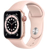 Restored Apple Watch Series 6, GPS + Cellular, 44Mm, Gold Aluminum Case - Pink Sport Band (Refurbished)