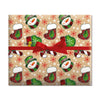 Country Mitten & Stocking Jumbo Rolled Gift Wrap- 1 Giant Roll, 32 Feet Long, Heavyweight, Tear-Resistant, Christmas Holiday Wrapping Paper