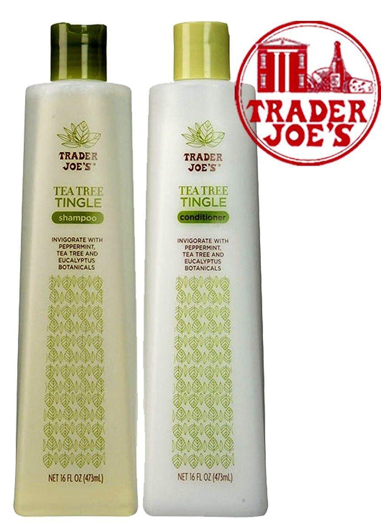 New Trader Joe'S Tea Tree Tingle Kit Shampooo & Conditioner 16Oz.