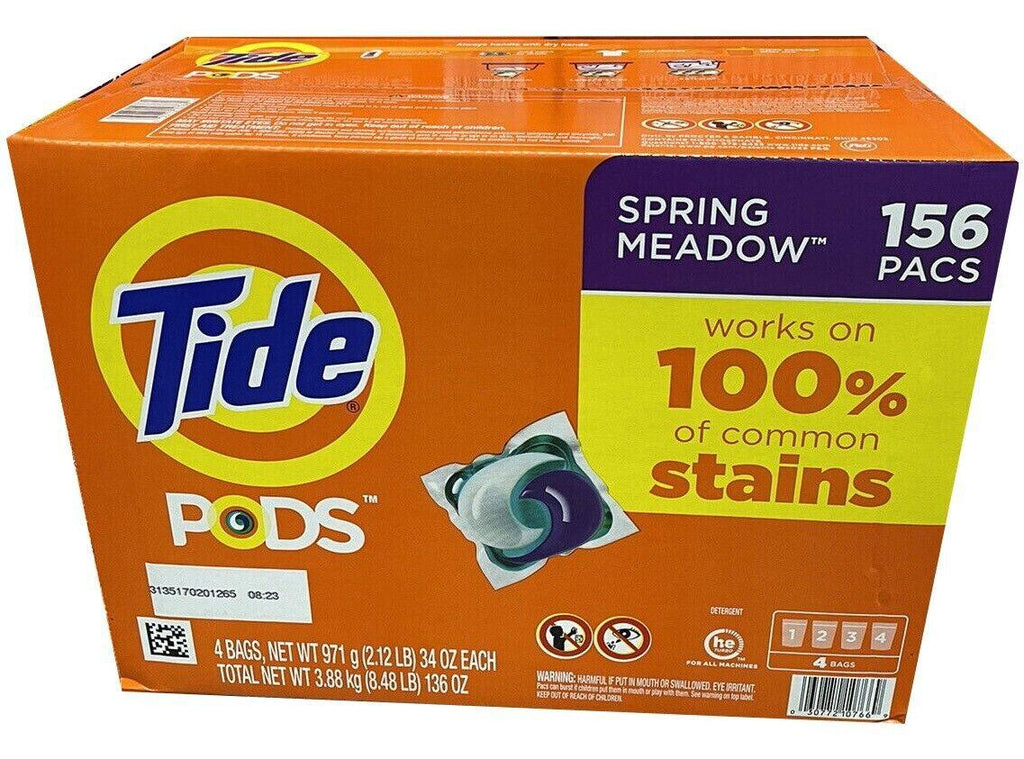 Tide PODS Liquid Laundry Detergent Pacs, Spring Meadow (156 Count)