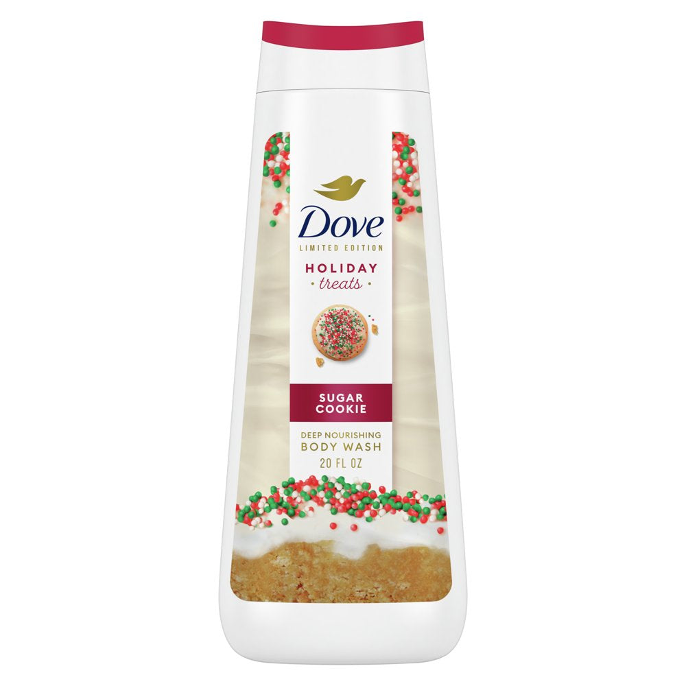 Dove Sugar Cookie Liquid Body Wash for Deep Nourishment Holiday Treats Limited Edition, 20 Oz