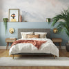 Mr. Kate Daphne Upholstered Bed with Headboard and Modern Platform Frame, Full, Dark Gray Linen