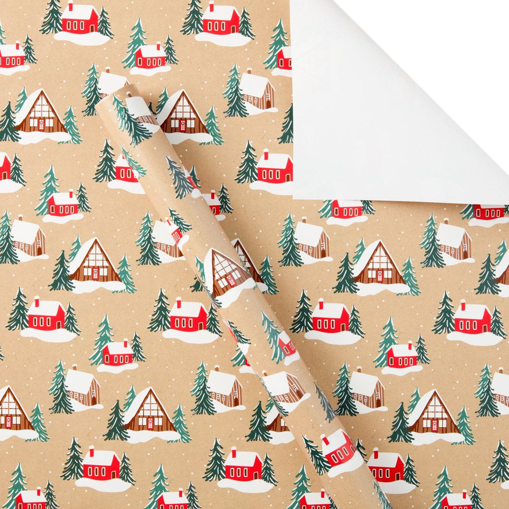 Festive Fireside Multi-Pack Premium Wrapping Paper, Christmas, 30", 120 Sq Ft, by Holiday Time