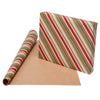 American Greetings Winter Wrapping Paper, Red, Green and Kraft (4 Pack, 80 Sq. Ft.)