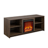 Mainstays Fireplace TV Stand for Tvs up to 65", Walnut