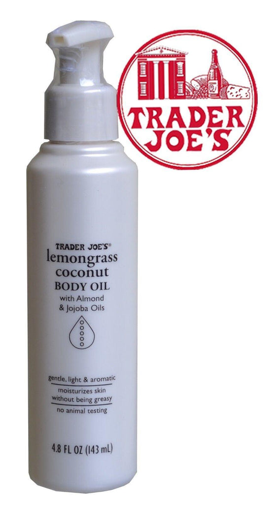 Trader Joes Lemongrass Coconut Body Oil with Almond and Jojoba Oils