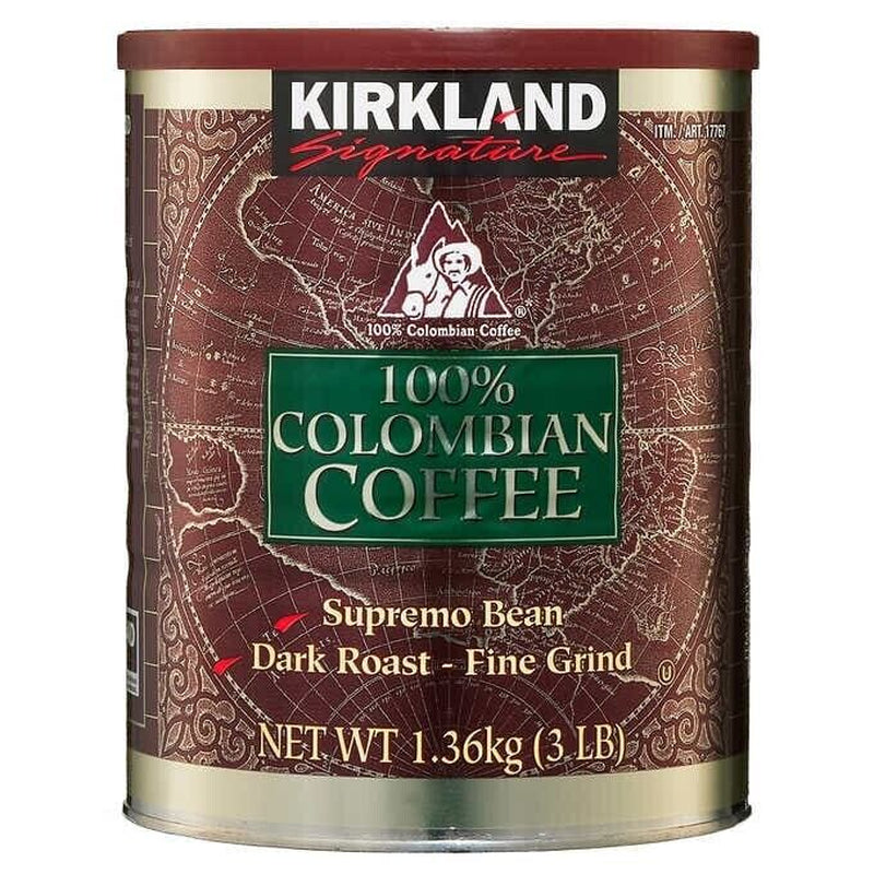 Kirkland Signature 100% Colombian Coffee, Dark Roast, 3 Lbs