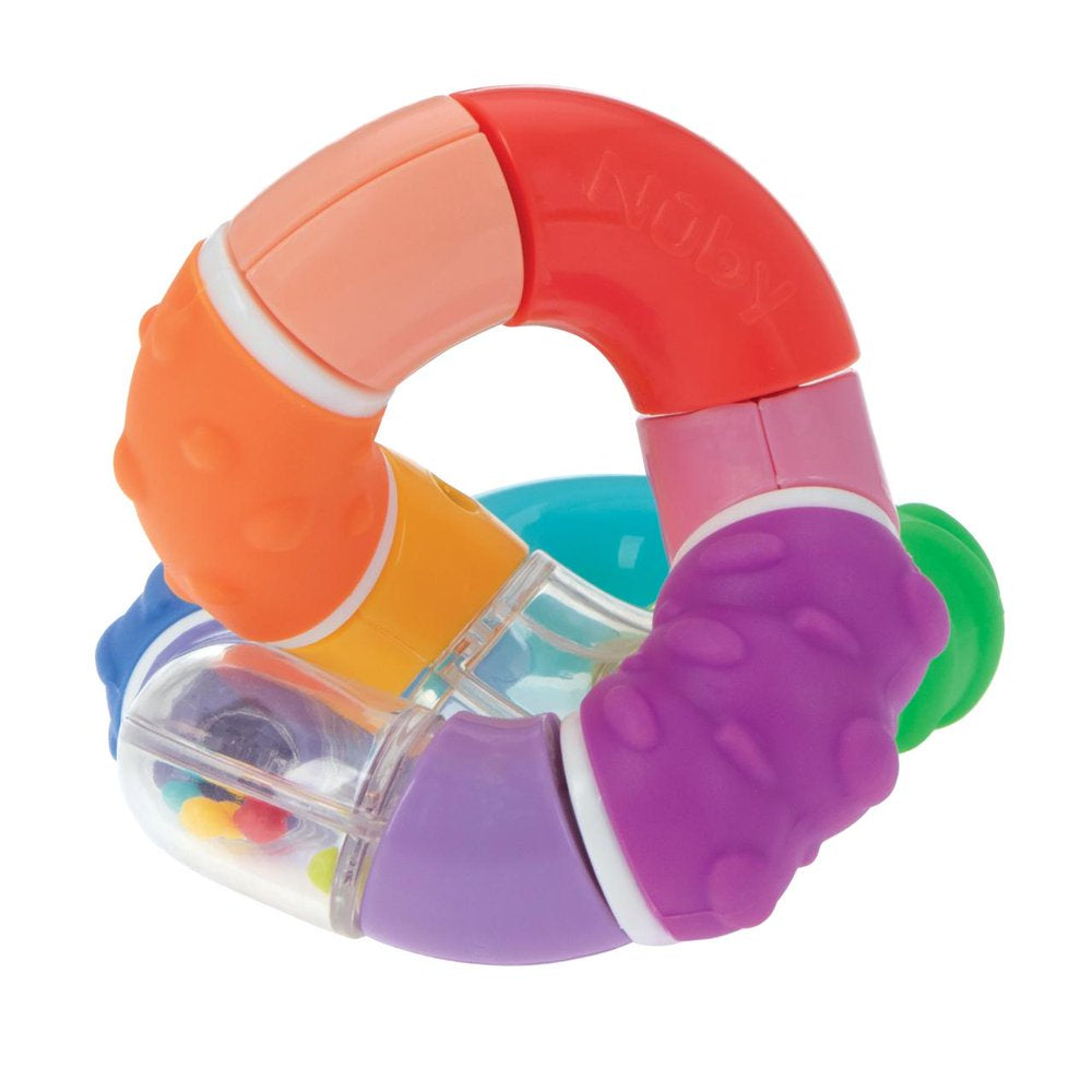 Nuby Twista Teether Toy for Babies, Multicolor Design