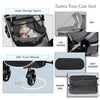 Kinder King 2 in 1 Convertible Baby Stroller, Folding Infant Newborn Reversible Bassinet Pram, Dark Grey