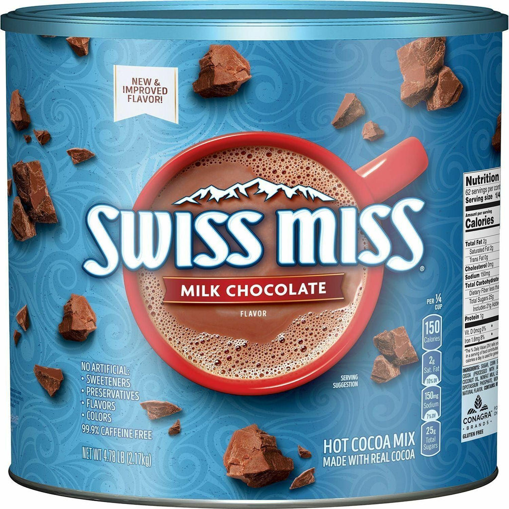 🔥 Original-Swiss Miss Milk Chocolate Hot Cocoa Mix Canister (76.5 Oz) 4.78 Lb🔥