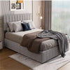 Lofka Queen Bed Frame with 4 Storage and Adjustable Headboard, Queen Size Storage Bed, Light Grey