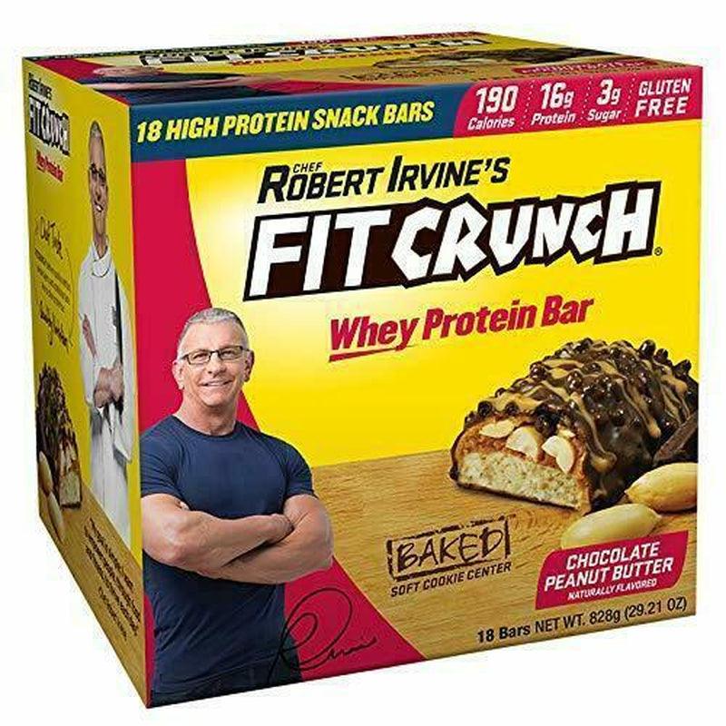 2 Packs FITCRUNCH Snack Size Protein Bars Just 3G of Sugar & Soft Cake Core