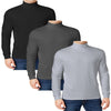 3-Pack Men'S Long Sleeve Turtle Neck T-Shirt (Sizes, S to 2XL)