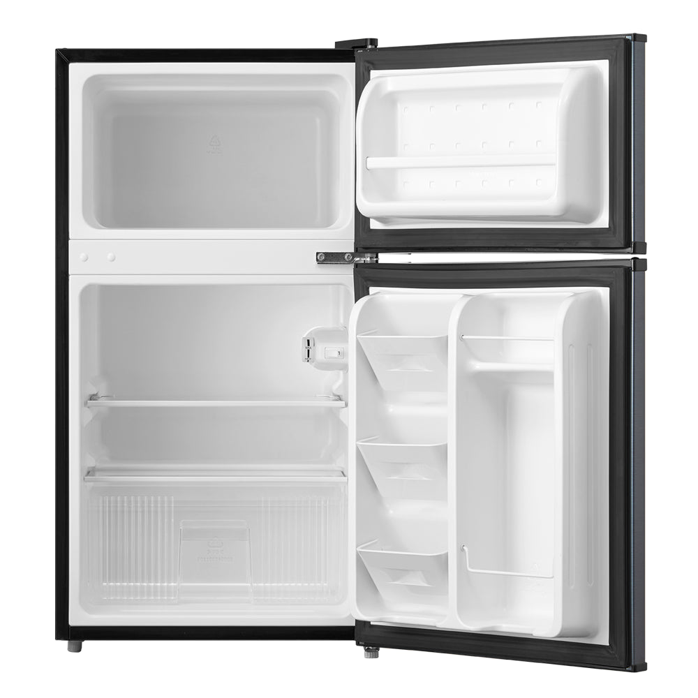 Arctic King 3.2 Cu Ft Two Door Mini Fridge with Freezer, Stainless Steel, E-Star, ARM32D5ASL