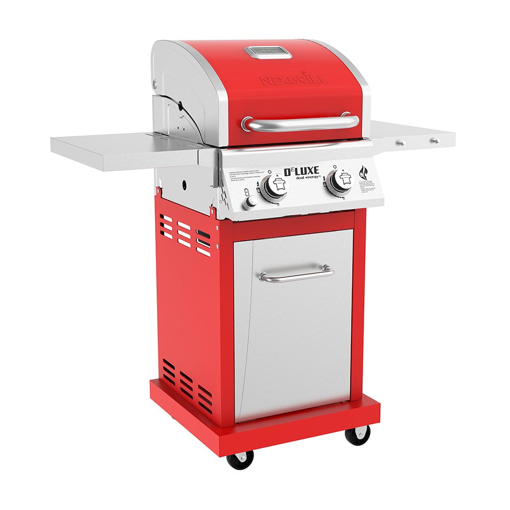 Nexgrill 720-0864R Deluxe 2 Burner Propane Barbecue Gas Grill, Red