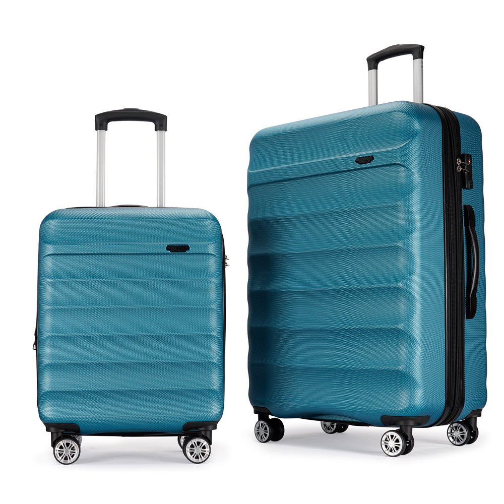 Ginza Travel 2 Piece Hard Shell Luggage Setshard Shell ,Suitcase with Spinner Wheels for Travel,Green