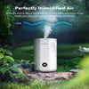 Homech Humidifier Top Fill(1 Gal/4L)Cool Mist Quiet Ultrasonic Air Humidifier with 12H Timer, AI Mode Adjustable 3 Mist Level, White