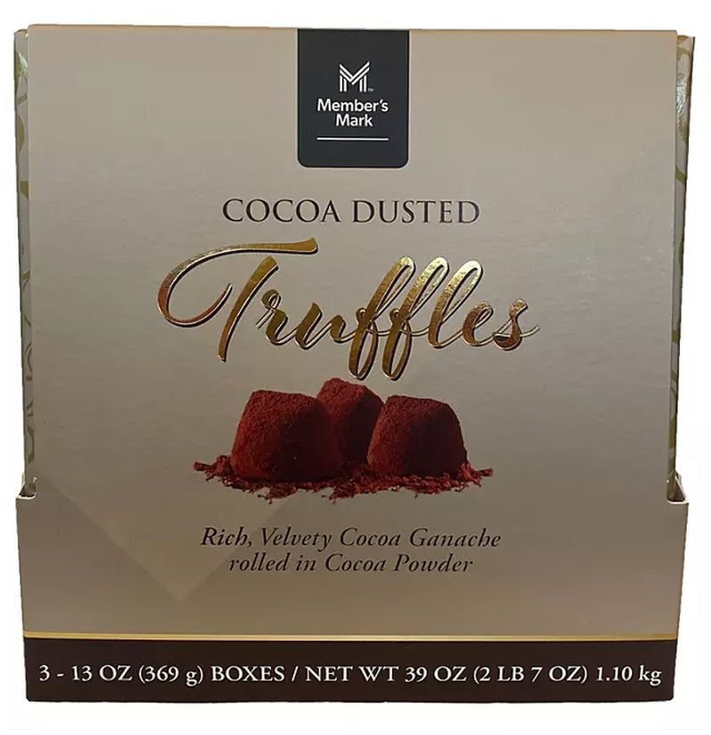 Member'S Mark Cocoa Dusted Truffles 3 Gift Boxes - 13 Oz, Total 39 Oz