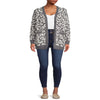 Dreamers by Debut Women'S Open Front Print Cardigan Sweater, Midweight